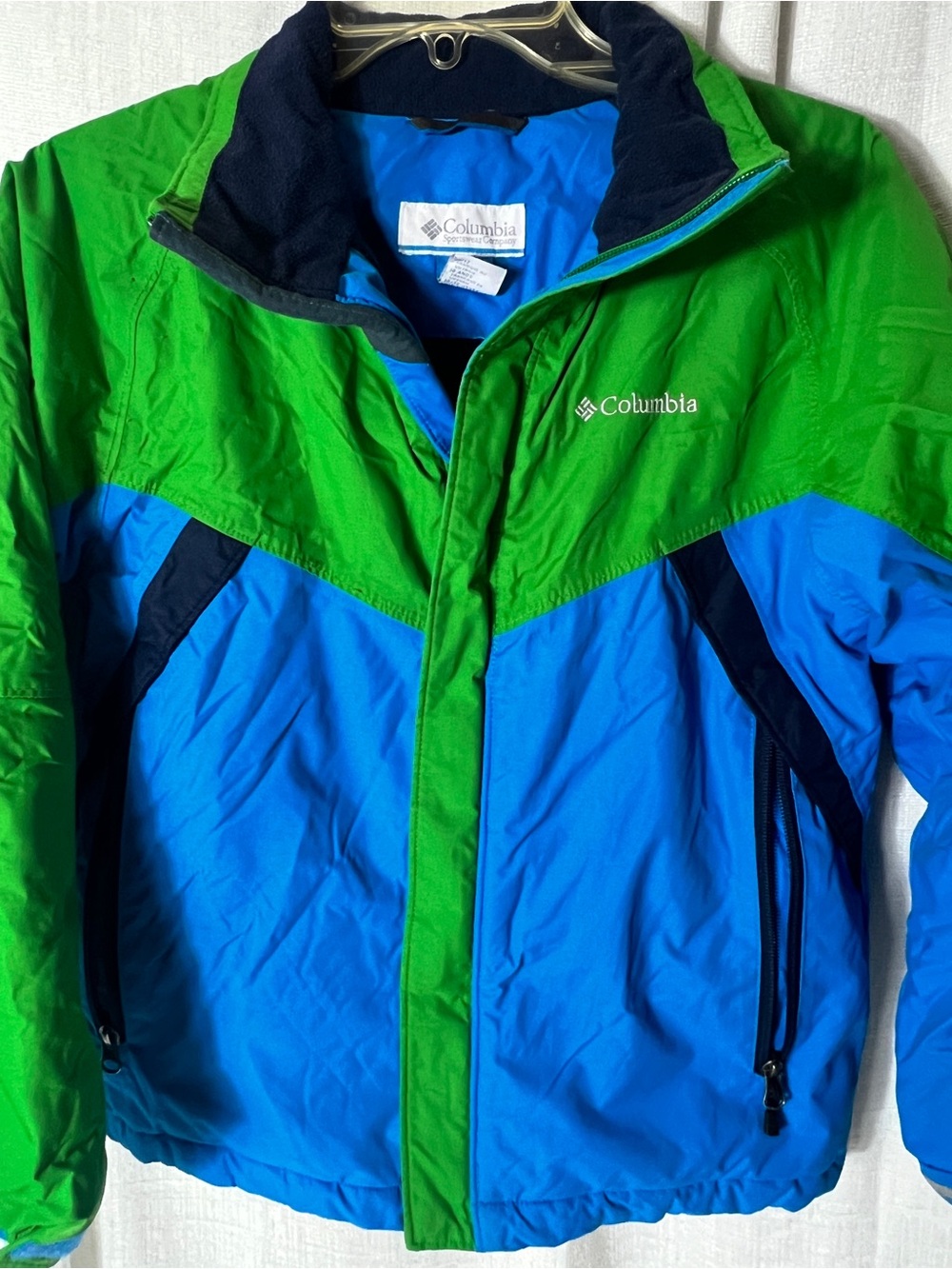 Columbia Kids' Green & Blue Insulated Jacket SIZE 10-12